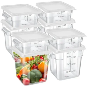 8-Piece Clear Food Storage Containers with Lids