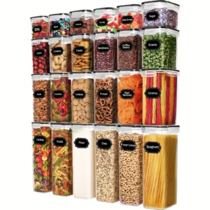 24-Piece BPA-Free Food Storage Canisters with Labels
