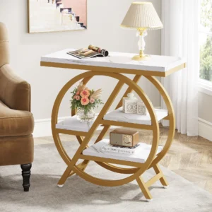 Tribesigns 3-Tier Narrow End Table with Storage
